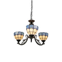 Zaheer Stained Glass 3 Light Tiffany Pendant